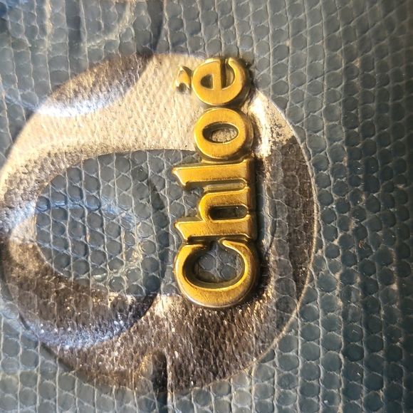 Chloe Blue and Gold Emblem Long Wallet - Picture 14 of 14